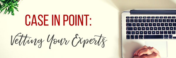 Case in Point: Vetting Your Experts banner