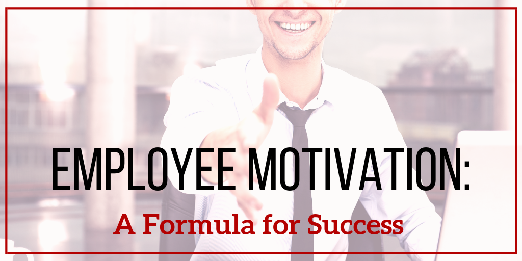 Employee motivation banner with smiling professional