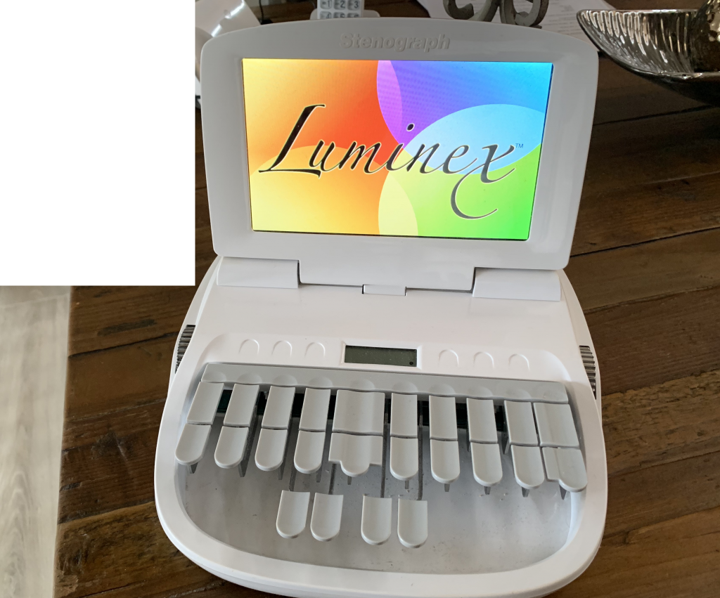 White Luminex braille display device